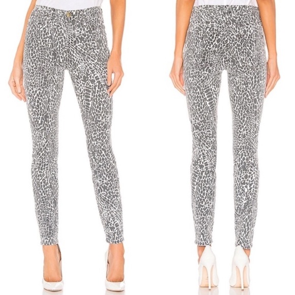Frame Denim Denim - FRAME DENIM NWT LE HIGH SKINNY ABSTRACT ANIMAL PRINT HIGH RISE JEANS BLACK WHITE